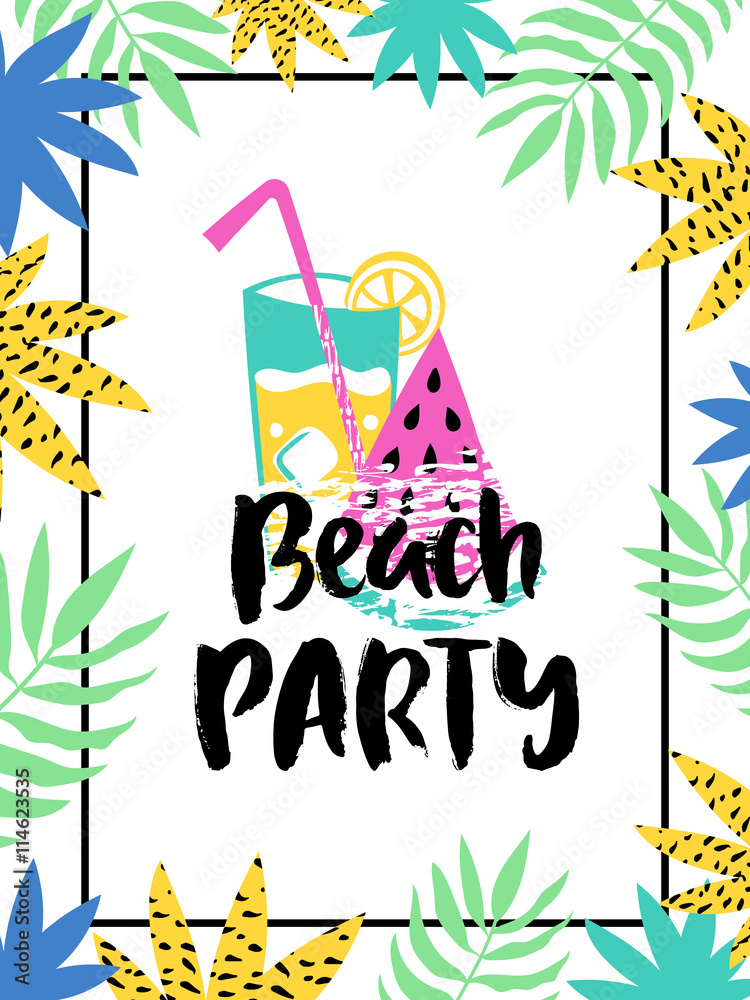 Fototapeta premium Summer vector card