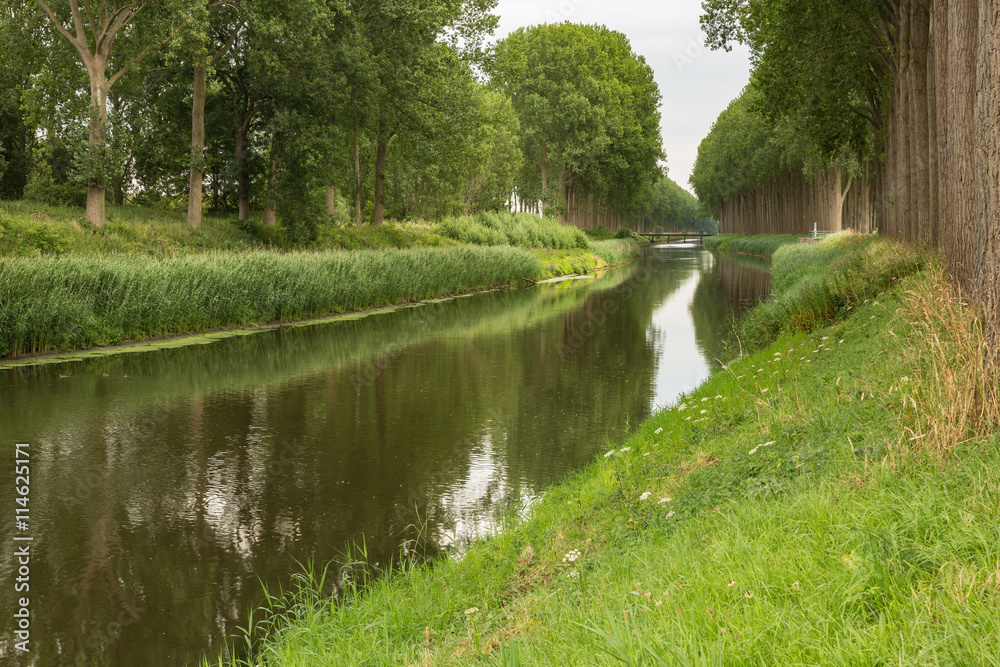 The Schipdonk Canal near the crossing with the Damme Canal The Schipdonk Canal near the crossing with the Damme Canal