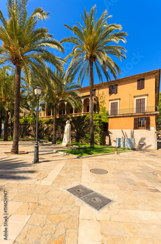 Historic buildings in old town of Palma de Mallorca, Spain