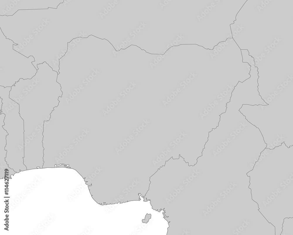 Nigeria in Grau