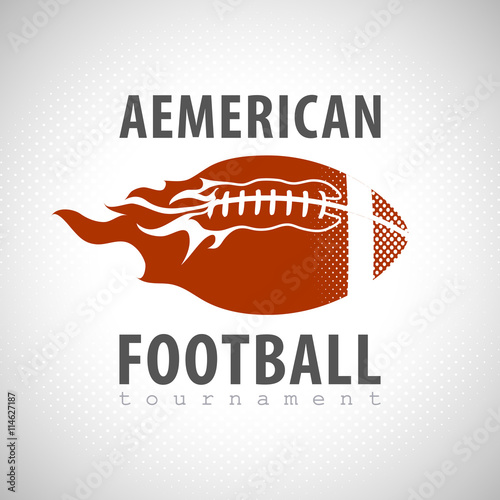 American football  on fire tournament poster