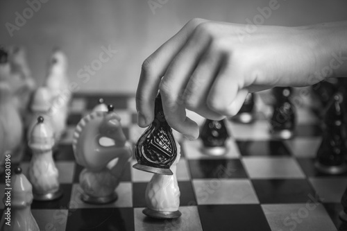 Fotografie, Obraz Hrát šachy