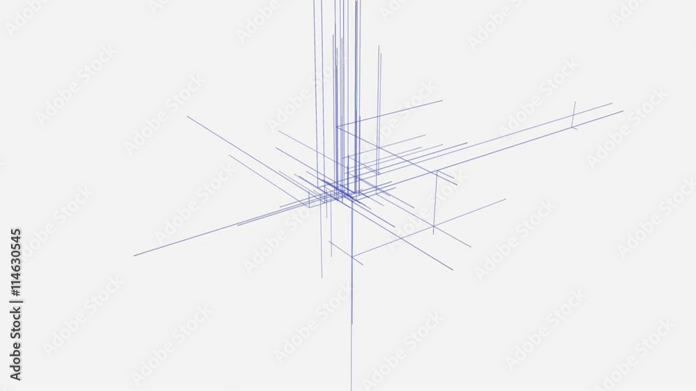 Computer generated abstract structure with alpha channel