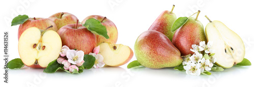 Apfel und Birne Äpfel Birnen Frucht rote frische Früchte Obst