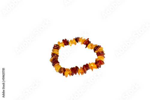 Amber bracelet isolated