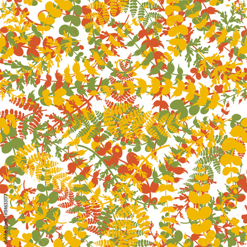 Seamless plant background. Vector illustration