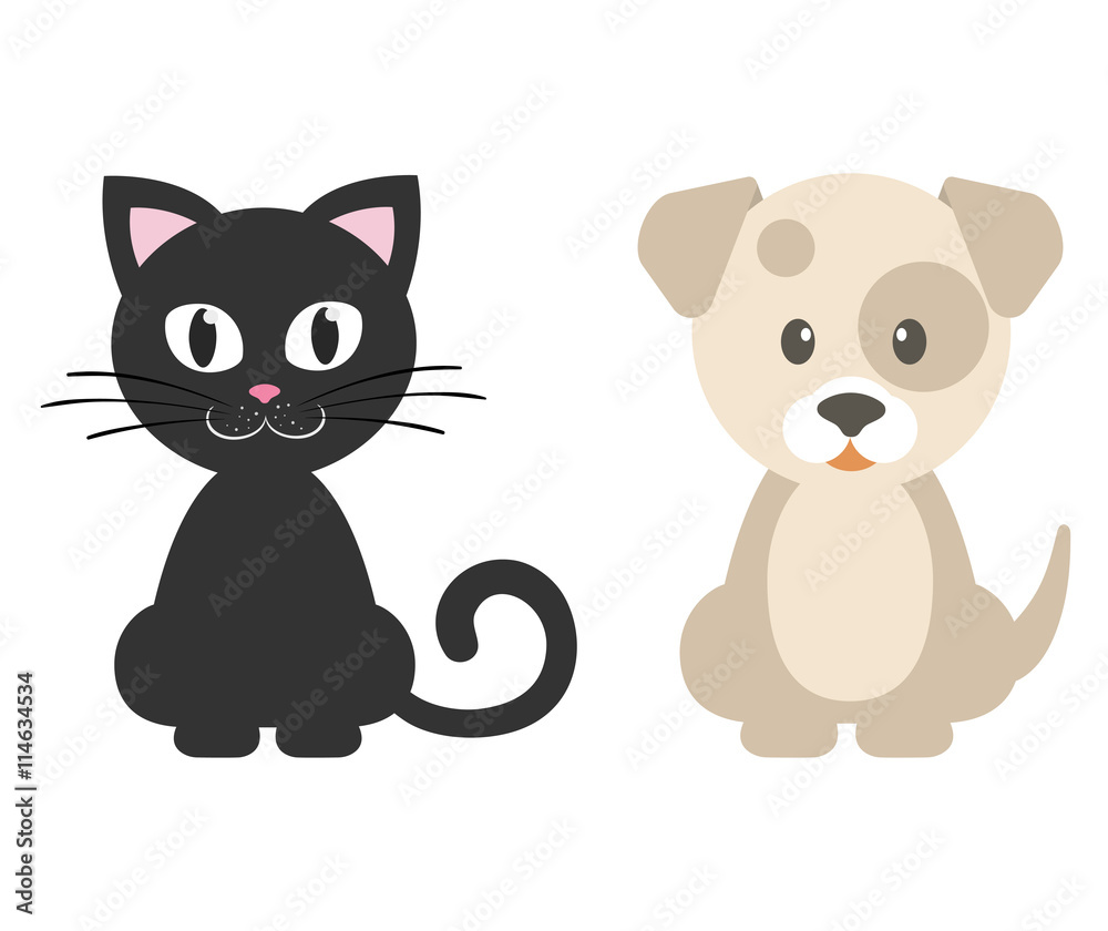 cartoon dog and cute kitty cartoon dog and cute kitty