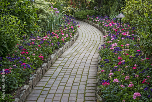 Garden stone pathway
