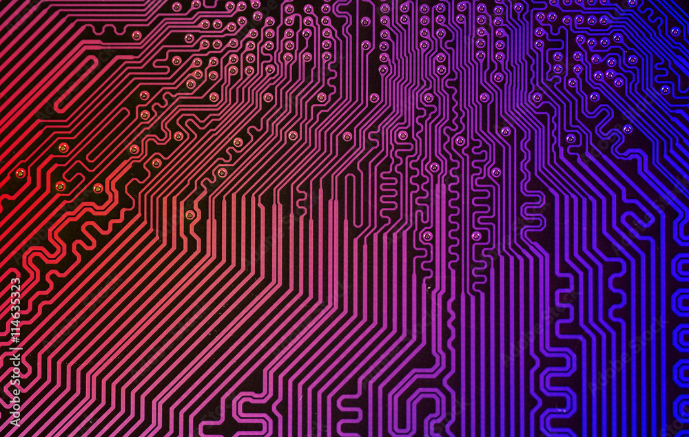 Printed board of computer component, closeup
Printed board of computer component, closeup