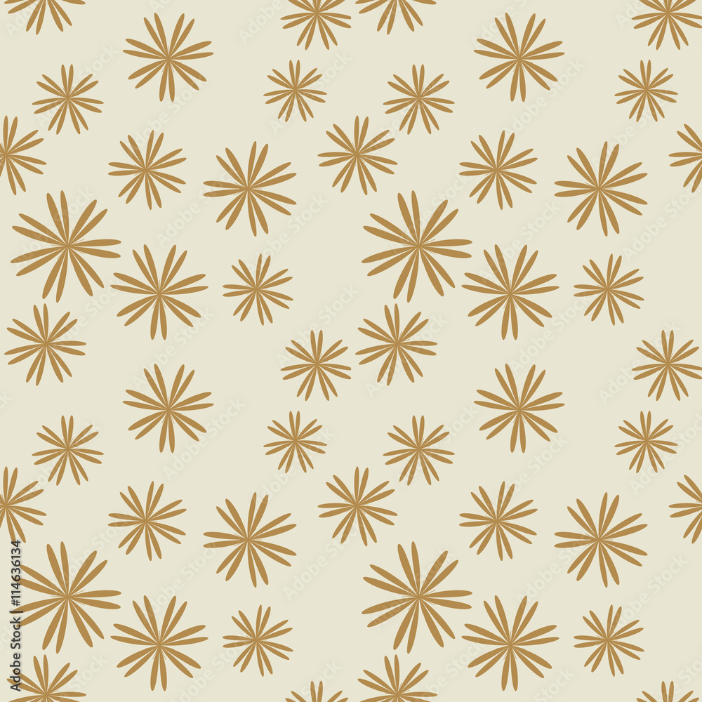 Flower pastel brown seamless pattern