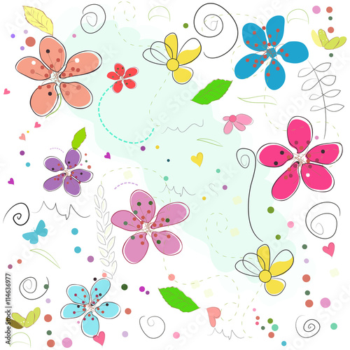 Obraz na płótnie stokrotka kwiat ładny wzór pastel