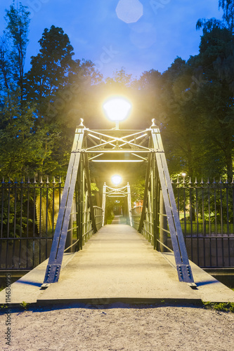 Makarovsky pedestrian bridge in Kronstadt Saint-petersburg photo