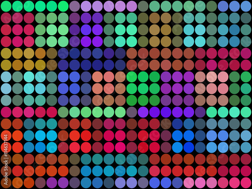 Colors low poly circle style vector mosaic background