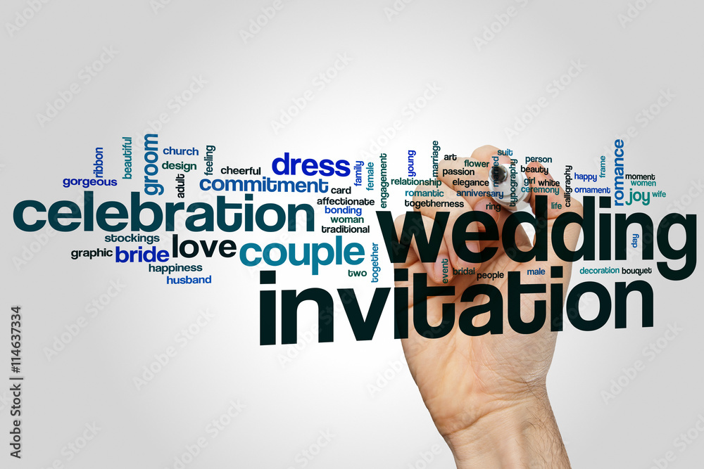 Wedding invitation word cloud Wedding invitation word cloud