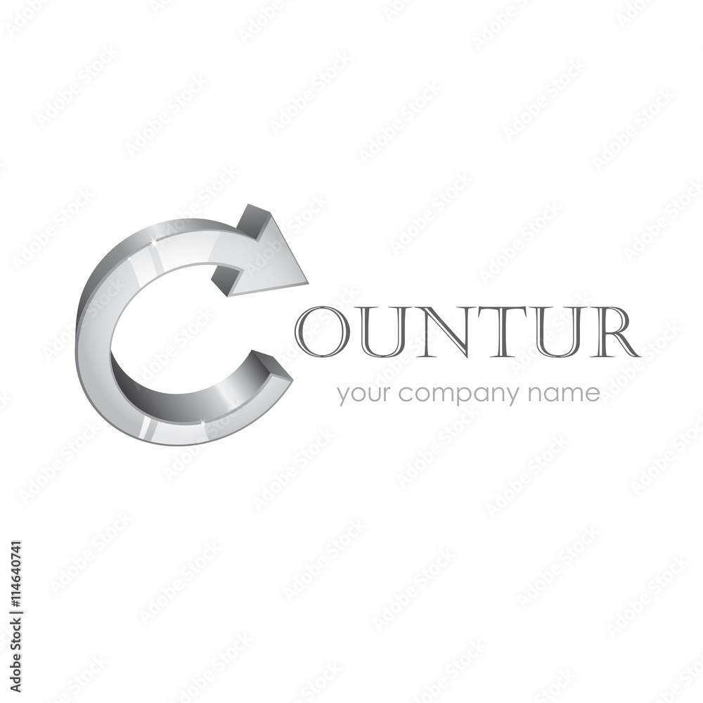 Fototapeta premium Company logotype isolated on white