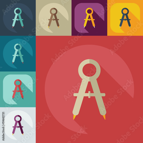 Flat modern design with shadow  Icon dividers