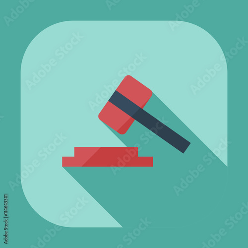 Flat modern design with shadow icons law