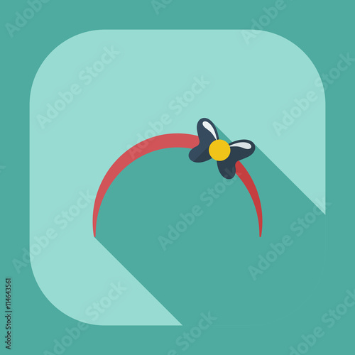 Flat modern design with shadow icons bijouterie