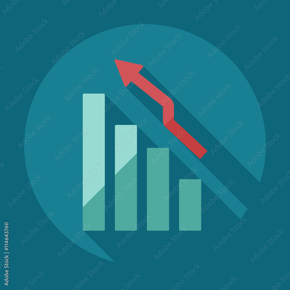 Flat modern design with shadow icons business graph Flat modern design with shadow icons business graph