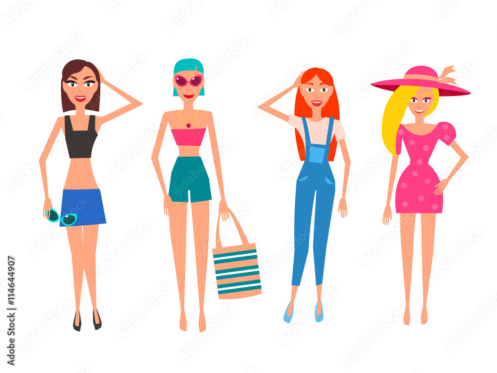 Detailed people character. Active Lifestyle. street clothes fashion style. Vector flat Illustration