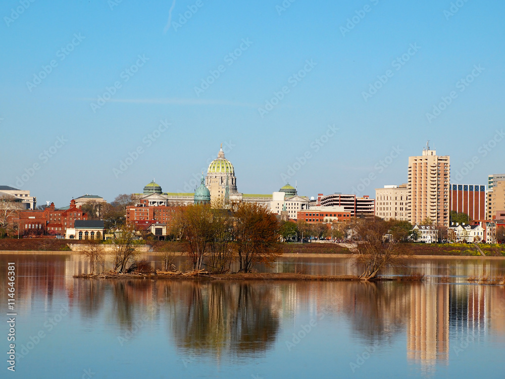 Harrisburg Pennsylvania On The River StockFoto Adobe Stock