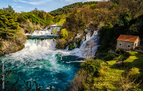 KRKA waterfall in Croatia photo