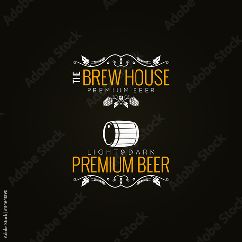 beer label set background