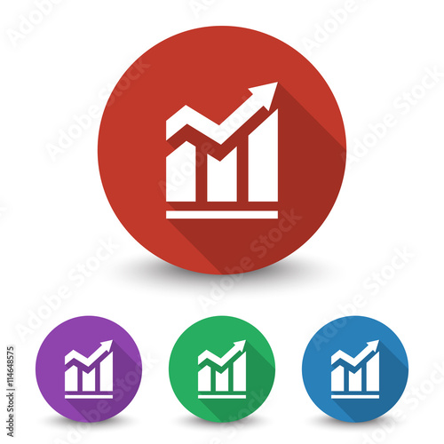 White Trend icon in different colors set