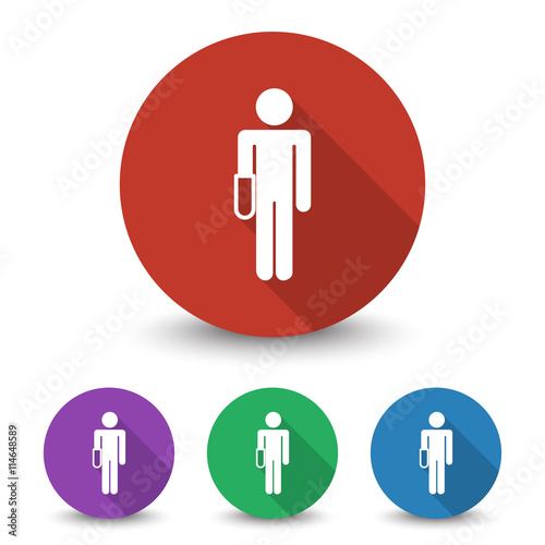 White Hand icon in different colors set