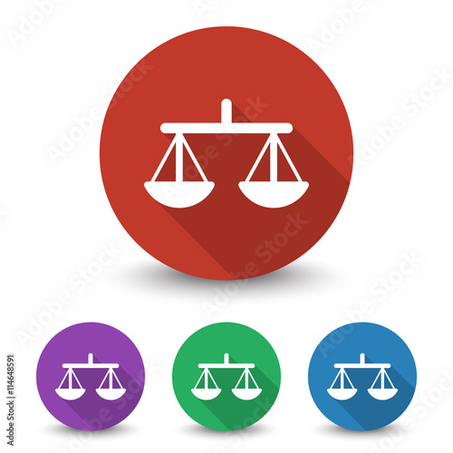 White Balance icon in different colors set