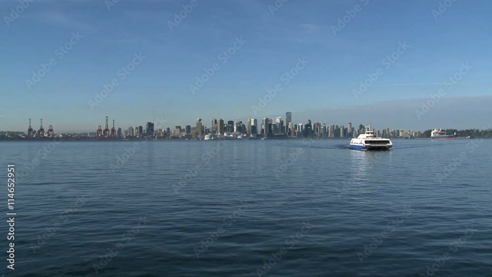 Skyline Vancouver with ferry, British Columbia, Canada Skyline Vancouver with ferry, British Columbia, Canada