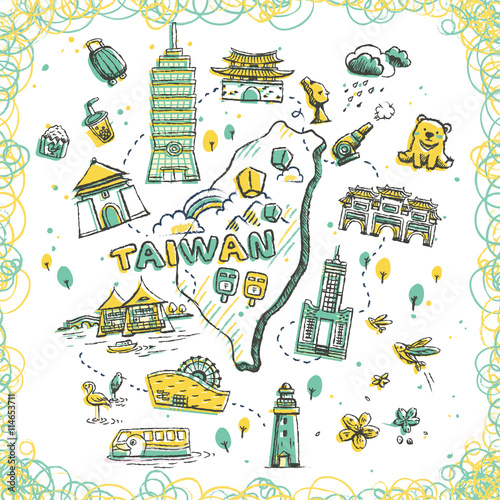 Taiwan travel map