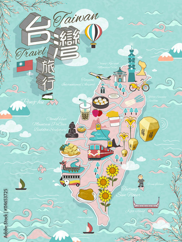 Taiwan travel map