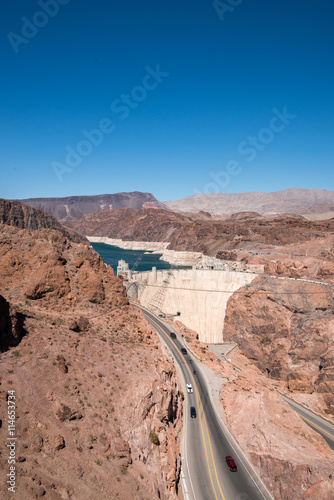 Photography Hoover Dam from the Mike O'Callaghan–Pat Tillman Memorial Bridge