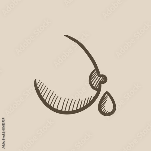 Breastfeeding sketch icon.