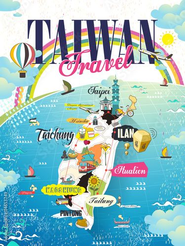 Taiwan travel map