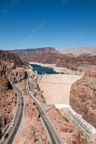 Canvas Print Hoover Dam from the Mike O'Callaghan–Pat Tillman Memorial Bridge