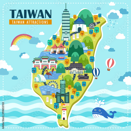 Taiwan travel map
