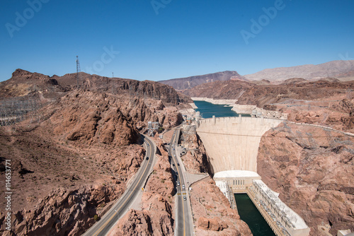 Photography Hoover Dam from the Mike O'Callaghan–Pat Tillman Memorial Bridge