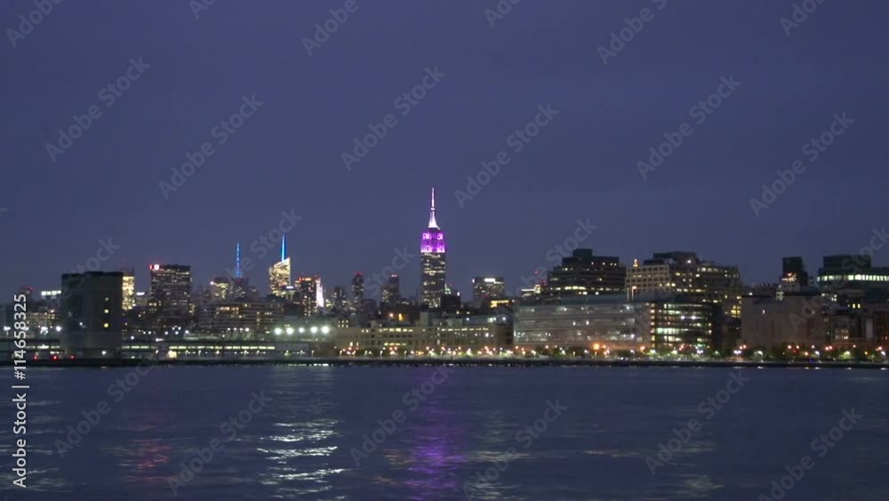Manhattan skyline and Empire state at night, New York City, USA Manhattan skyline and Empire state at night, New York City, USA