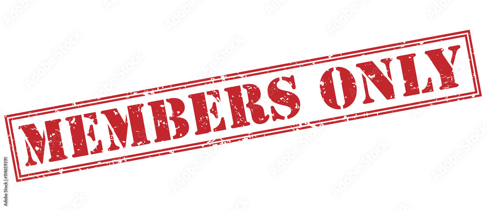 members only red stamp on white background members only red stamp on white background