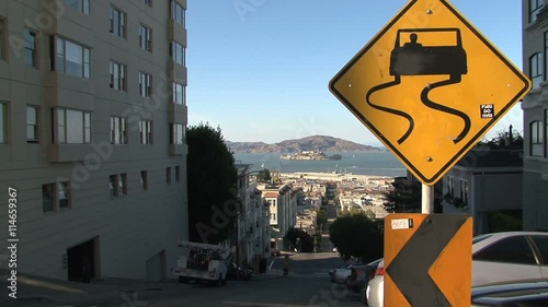 Steep street sign San Francisco