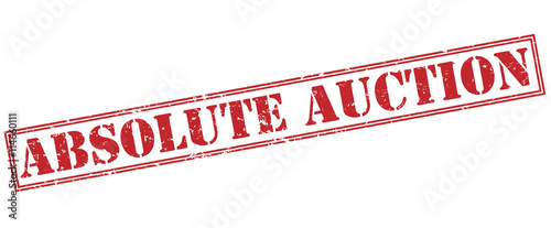 Obraz na plátne absolute auction red stamp on white background