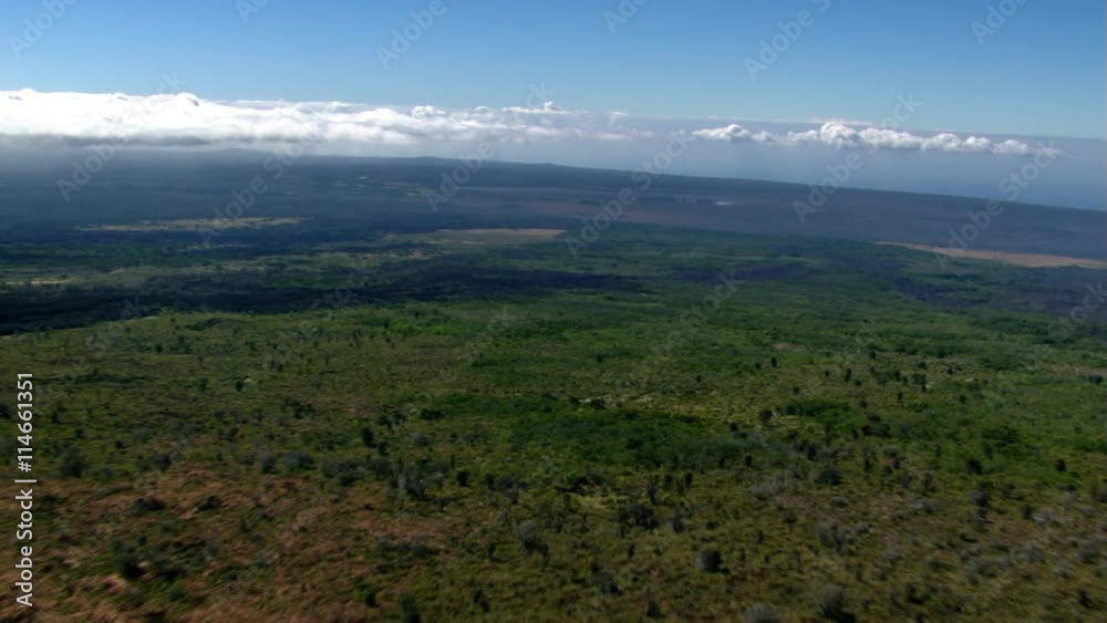 Flying over extensive lava beds in Hawaii Flying over extensive lava beds in Hawaii