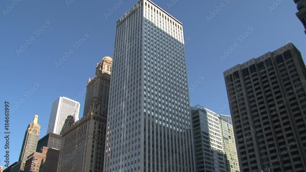 Chicago river view from a ferry Chicago river view from a ferry