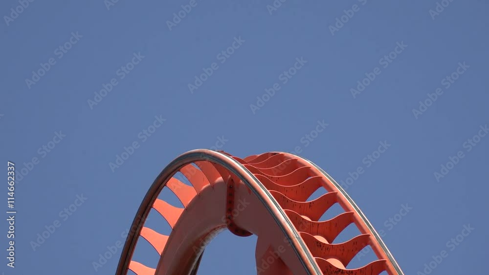 Roller Coaster At Theme Park