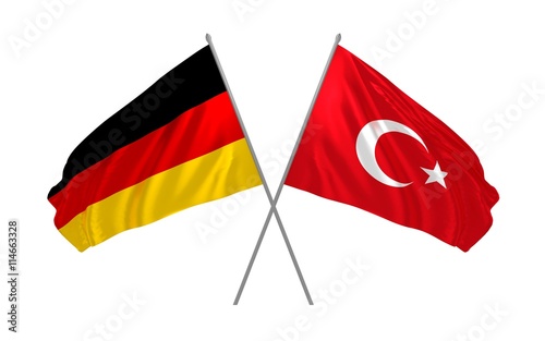 Flags of Germany and Turkey / Europe plags photo