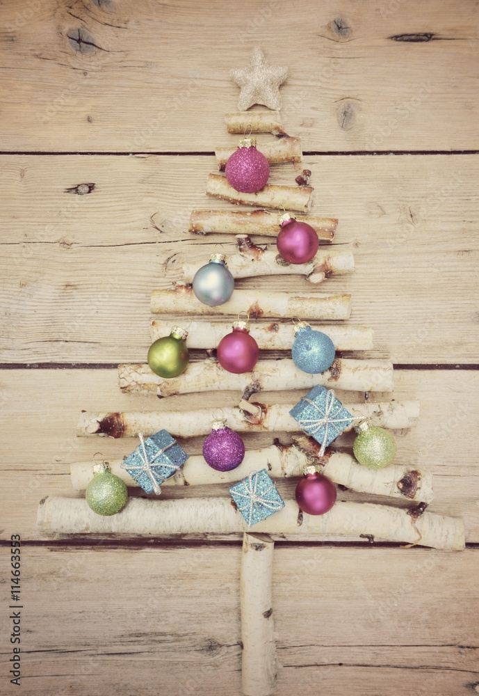 Wunschmotiv: Grußkarte - Weihnachtsbaum - Fröhliche Weihnachten #114663553