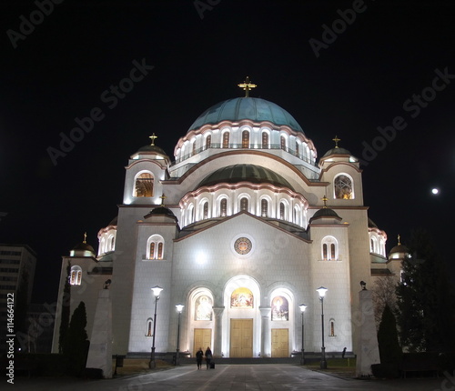  Cathedral of Saint Sava at night, Belgrade, Serbia