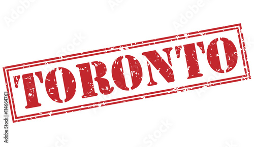 Canvas Print toronto red stamp on white background